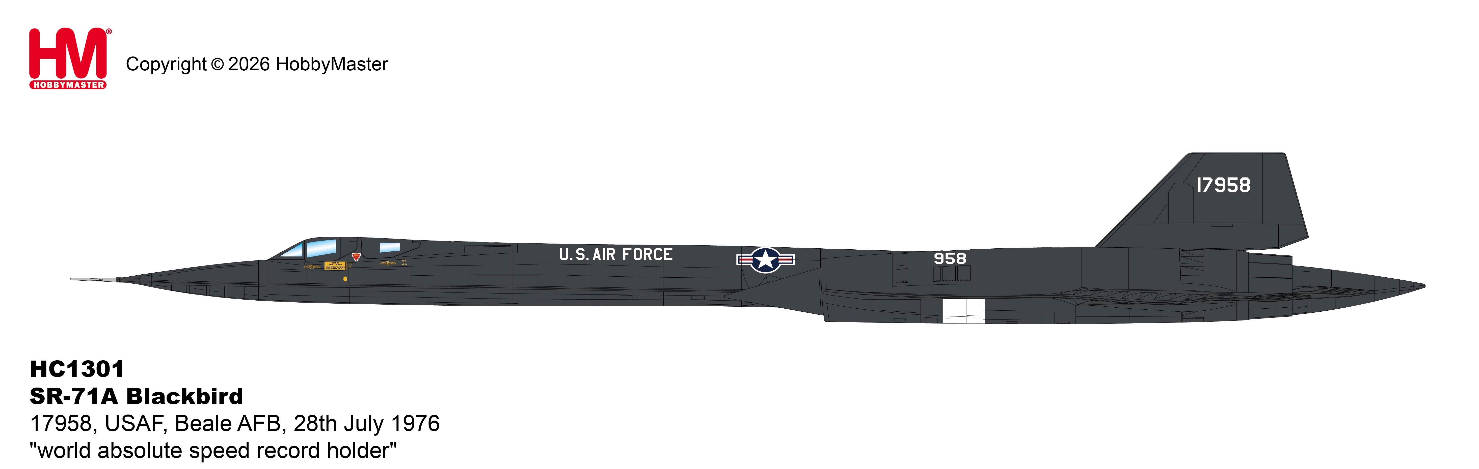 SR-71A Blackbird 17958, USAF, Beale AFB, 28th July 1976 